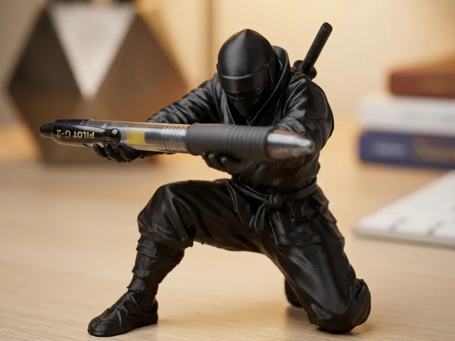 Porte-stylo Ninja - Décoration de bureau personnalisée
