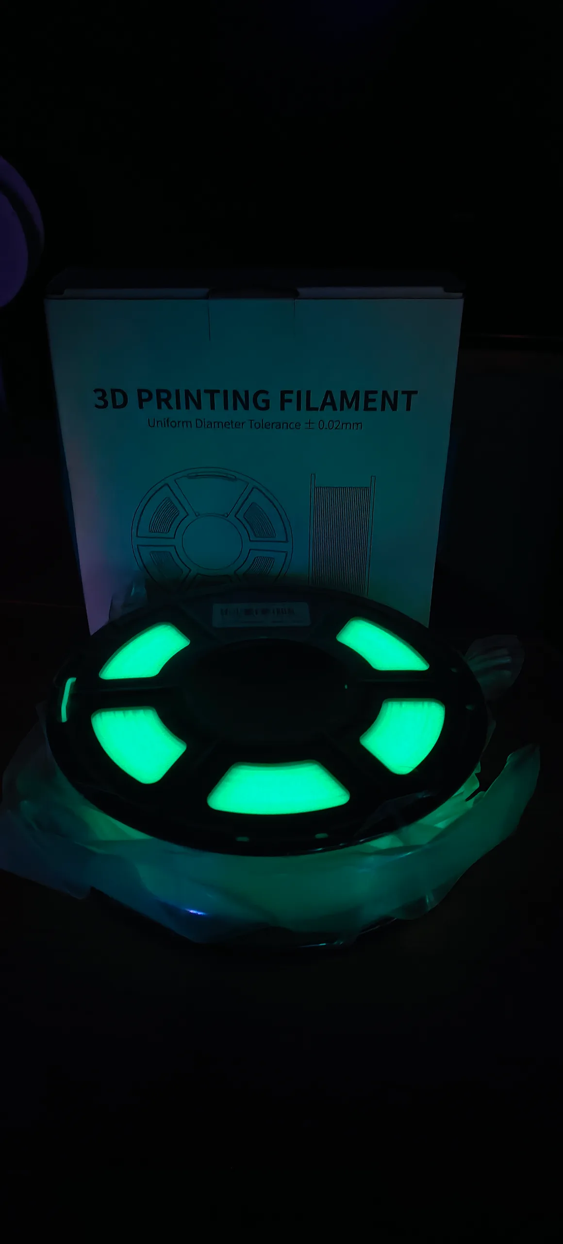 Filament PLA TonerShop Glow-in-the-dark-White 1,75 mm – Bobine 1 kg