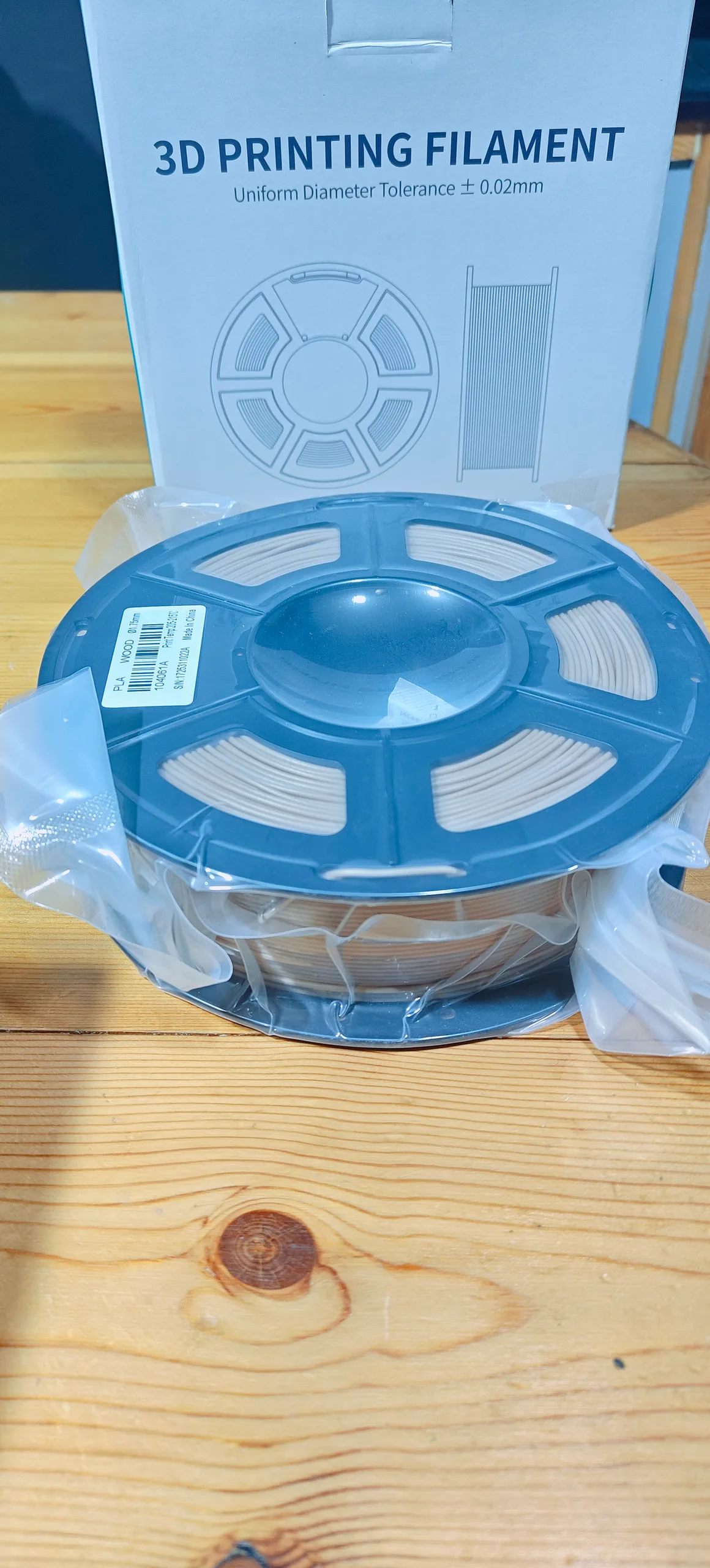 Filament PLA TonerShop Wood 1,75 mm – Bobine 1 kg