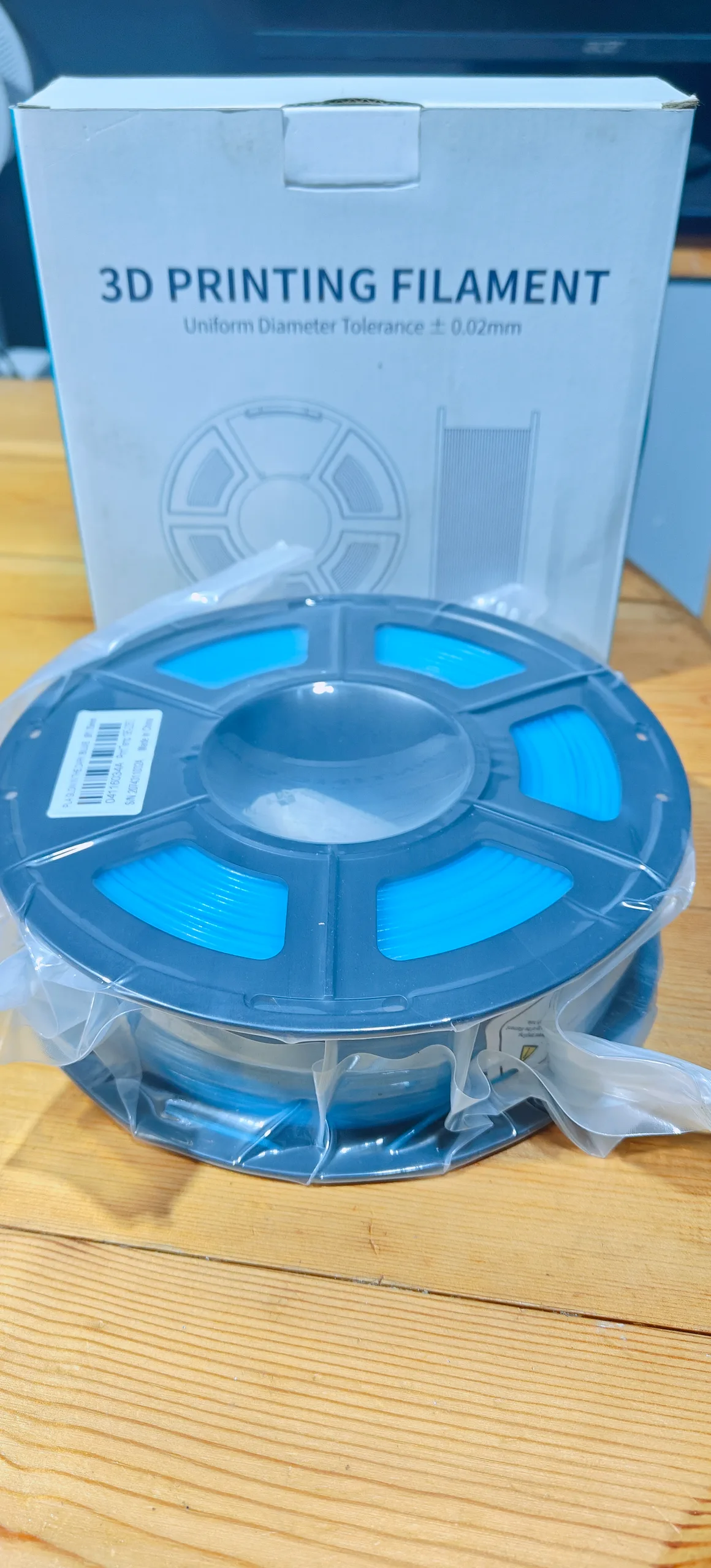 Filament PLA TonerShop Glow-in-the-dark-bleu 1,75 mm – Bobine 1 kg